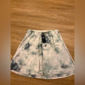 Abercrombie & Fitch Green Tie-Dye A-Line Skirt